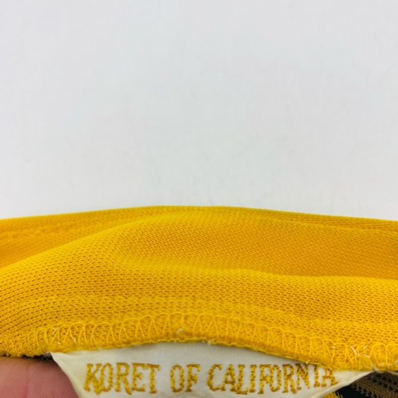 Vintage Koret of California Stripped Yellow Brown Vest Union Made - Picture 10 of 11